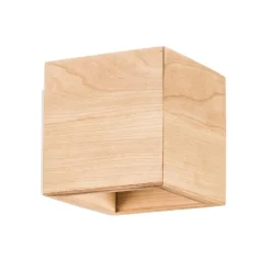 Væglampe Ara som terning i træ