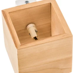 Væglampe Ara som terning i træ