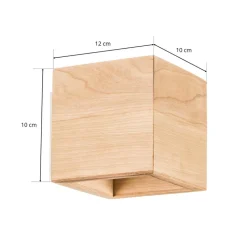 Væglampe Ara som terning i træ