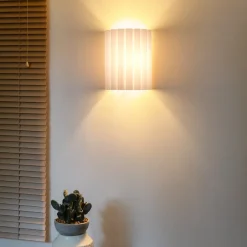 Væglampe Aria, hvid, mikrofiber, E27