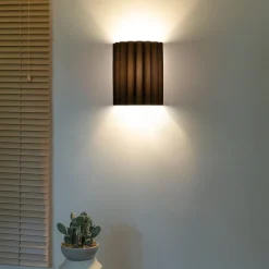 Væglampe Aria, sort, mikrofiber, E27