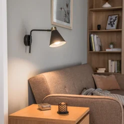 Væglampe Avalone udhæng 34 cm sort/messing