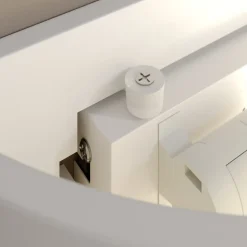 Væglampe Azriel i gips, hvid, halvrund, 3 niveauer