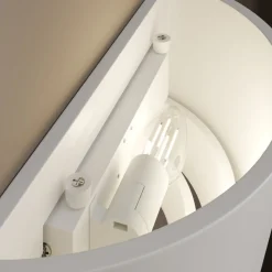 Væglampe Azriel i gips, hvid, halvrund, 3 niveauer