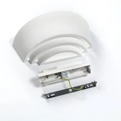 Væglampe Azriel i gips, hvid, halvrund, 3 niveauer