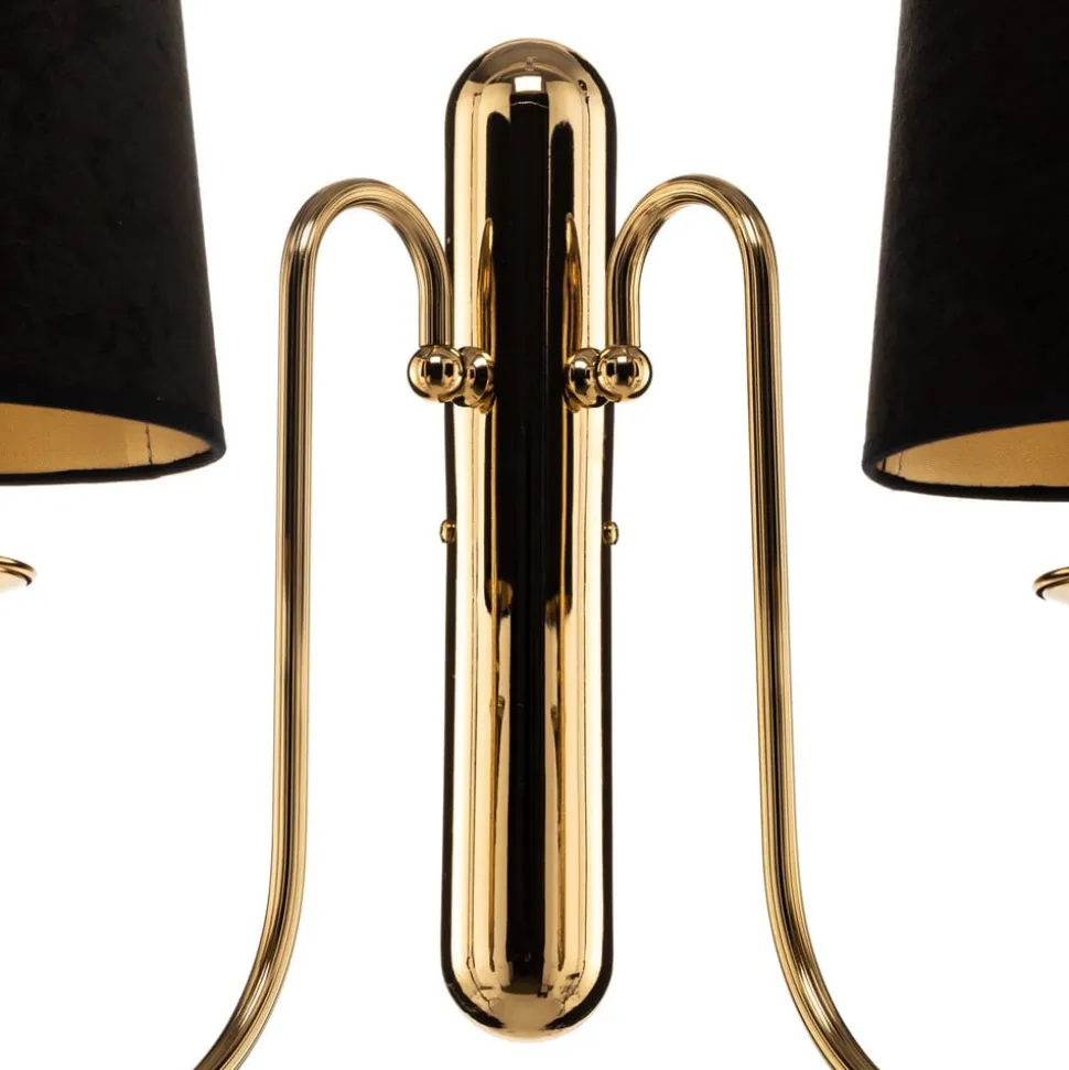 Væglampe Baranio med stofskærme, 2 lyskilder