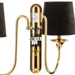 Væglampe Baranio med stofskærme, 2 lyskilder