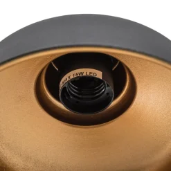 Væglampe Berceste 181-A sort/guld