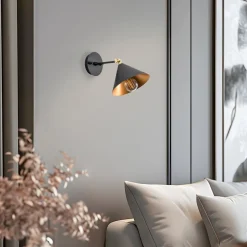 Væglampe Berceste 185-A sort/guld