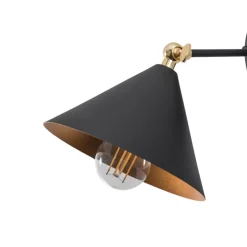 Væglampe Berceste 185-A sort/guld