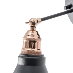 Væglampe Berceste, sort/guld, metal, højde 29 cm