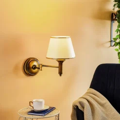 Væglampe Birmingham patineret med ledbar arm