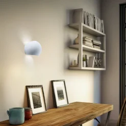 Væglampe Bullet op/ned i keramik i hvid