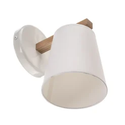 Væglampe Canditia i træ med tekstilskærm