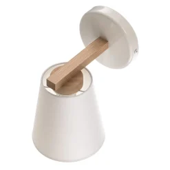 Væglampe Canditia i træ med tekstilskærm