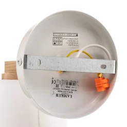 Væglampe Canditia i træ med tekstilskærm