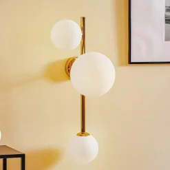 Væglampe Dione, 3 lyskilder, guld