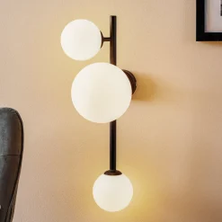 Væglampe Dione, 3 lyskilder, sort