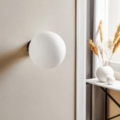 Væglampe Dione, vægbeslag sort