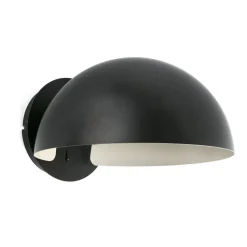 Væglampe Dominica, sort mat, stål, Ø 25 cm