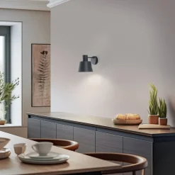 Væglampe Dunka, antracit 1 lyskilde, stål, højde 17 cm