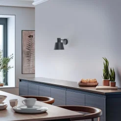 Væglampe Dunka, antracit 1 lyskilde, stål, højde 17 cm