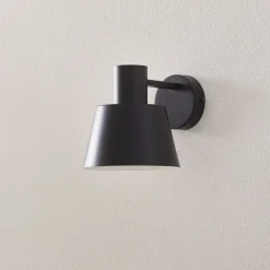 Væglampe Dunka i metal, 1 lyskilde, sort