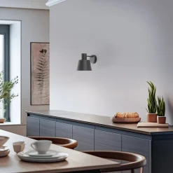 Væglampe Dunka, olivengrøn, 1 lyskilde, stål, højde 17 cm