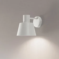 Væglampe Dunka, taupe, 1 lyskilde, stål, E27, højde 17 cm