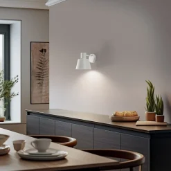 Væglampe Dunka, taupe, 1 lyskilde, stål, E27, højde 17 cm