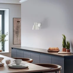 Væglampe Dunka, taupe, 1 lyskilde, stål, E27, højde 17 cm