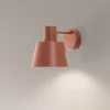 Væglampe Dunka, teglrød, 1 lyskilde, stål, højde 17 cm