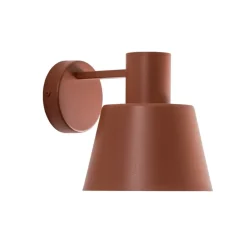 Væglampe Dunka, teglrød, 1 lyskilde, stål, højde 17 cm