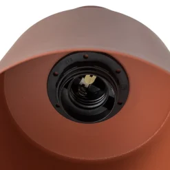 Væglampe Dunka, teglrød, 1 lyskilde, stål, højde 17 cm