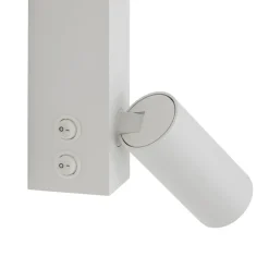 Væglampe EASY LEFT, hvid, bredde 80 cm, metal, GU10 + LED