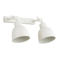 Væglampe Emoti, beige, 2 lyskilder, stål, længde 27 cm