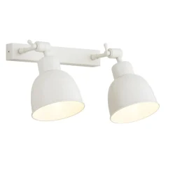 Væglampe Emoti, beige, 2 lyskilder, stål, længde 27 cm