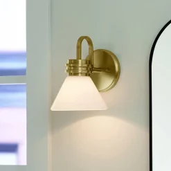 Væglampe Farum 1, bronzefarvet, stål, glas, G9