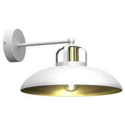 Væglampe Felix, hvid/guld