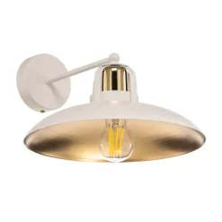 Væglampe Felix, hvid/guld