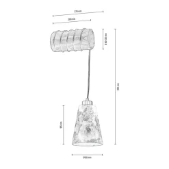 Væglampe Flarino, fyrretræ, 1 lyskilde