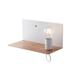 Væglampe Flash, hvid, bredde 33 cm, aluminium