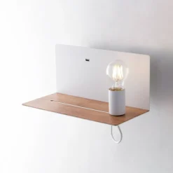 Væglampe Flash, hvid, bredde 33 cm, aluminium