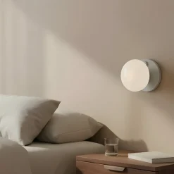 Væglampe Flo, grå, Ø 19 cm, glas