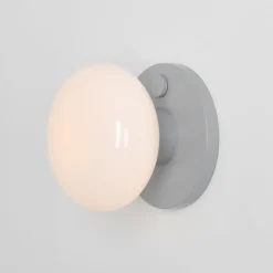 Væglampe Flo, grå, Ø 19 cm, glas