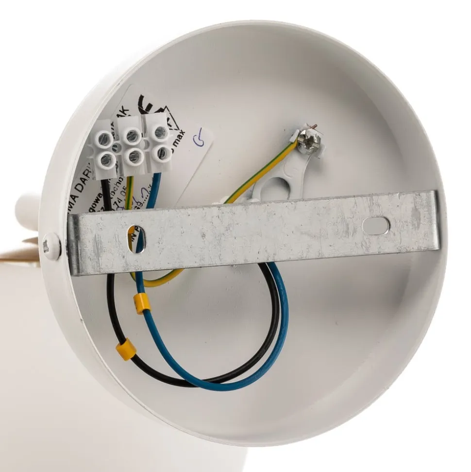 Væglampe Gama i hvid med glaskugle