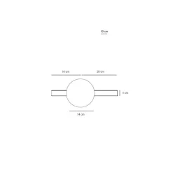 Væglampe Garda, sort, metal, glas, 1 lyskilde