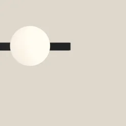 Væglampe Garda, sort, metal, glas, 1 lyskilde