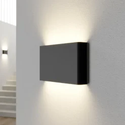 Væglampe Haga, 3 stk., grafit, G9, op/ned, 15 cm høj