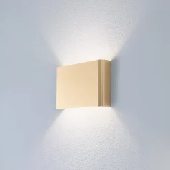 Væglampe Haga, guldfarvet, metal, 25 cm bred, G9